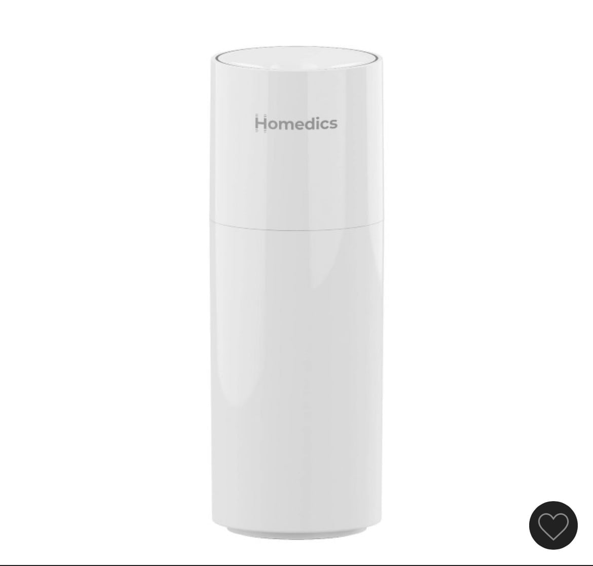 Homedics Portable Ultrasonic Humidifier, 7.7-Ounce, White