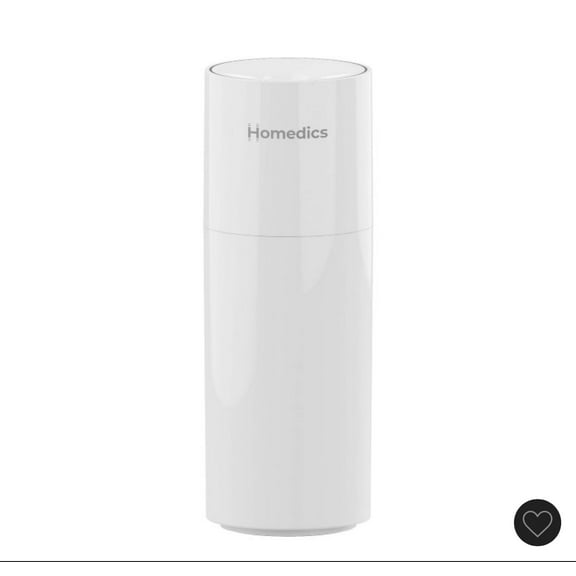 Homedics Portable Ultrasonic Humidifier, 7.7-Ounce, White