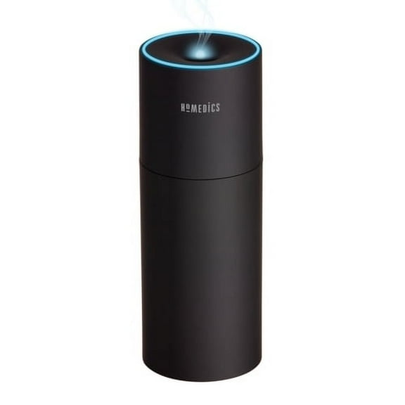 Homedics Portable Ultrasonic Humidifier, Cordless, Desktop, Travel, up to 10-Hour Runtime, Visible Quiet Cool Mist, P Personal Space Coverage Area Black
