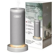 Homedics SereneScent Mini Fabric Rechargeable Waterless Diffuser, Cordless Aromatherapy Device, Use with SereneScent Oil 15ml (Sold Separately), Adjustable Mist Intensity & Ambient Light, Gray