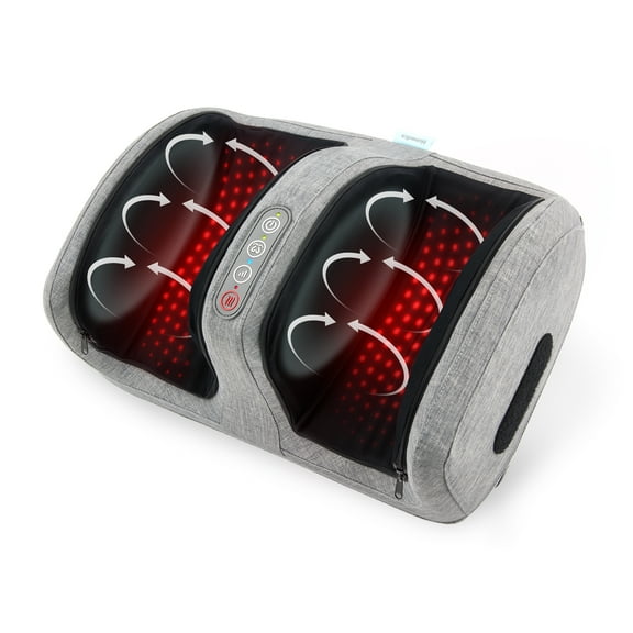 Homedics Shiatsu-Air Foot & Calf Massager, Kneading Shiatsu Massage Air compression with 2 Intensity Levels and Soothing Heat