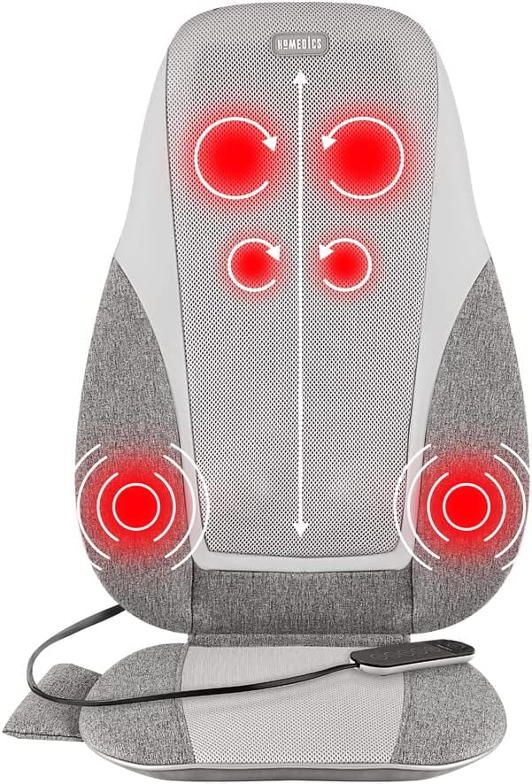 HoMedics Shiatsu Back Massage Cushion Lumbar Deep Kneading With Heat