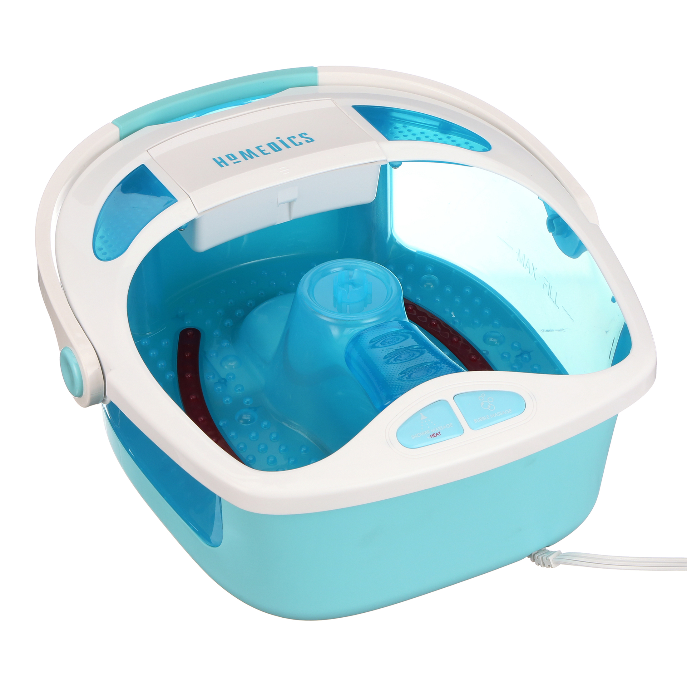 Homedics Shower Bliss Footspa with Massaging Water Jets, 3 Attachments and Toe-Touch Controls, FB-625 - image 1 of 18
