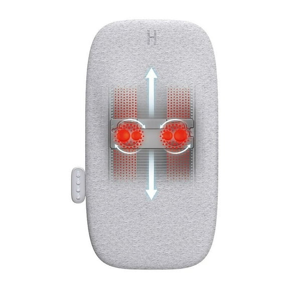 Homedics - Slim Profile Modern Massage Cushion with Heat - Gray