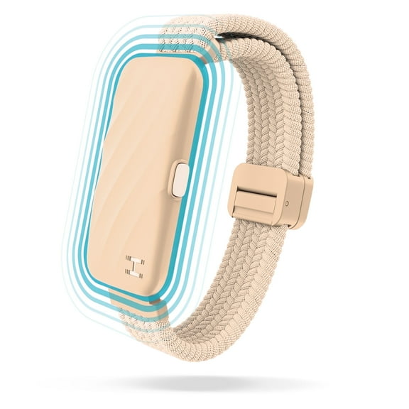 Homedics WakeBand Wearable Silent Alarm, Cream