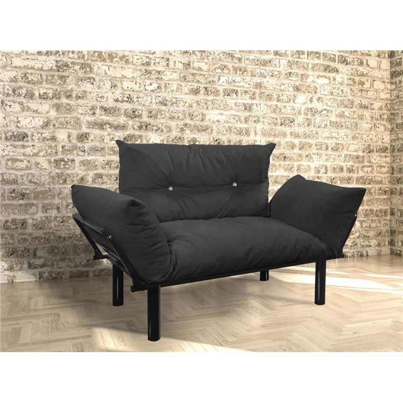 Homedora Ada Loveseat Sofa, Black