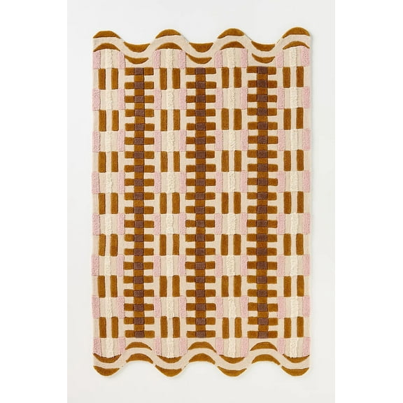 Homee Hand Tufted Woollen Rugs Geometric Scalloped Rug Rug Available In All Sizes 5x8 ft 6x9 ft 8x10 ft