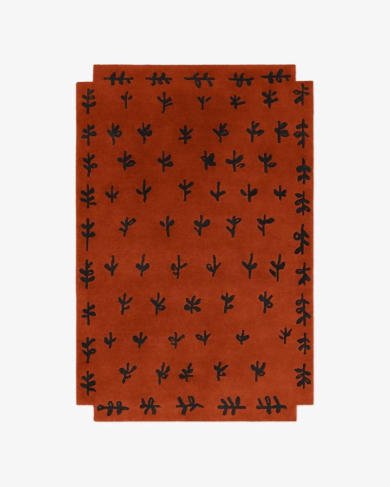 Homee Hand Tufted Woollen Rugs Plush Big Bugs Red Color Rug Available ...