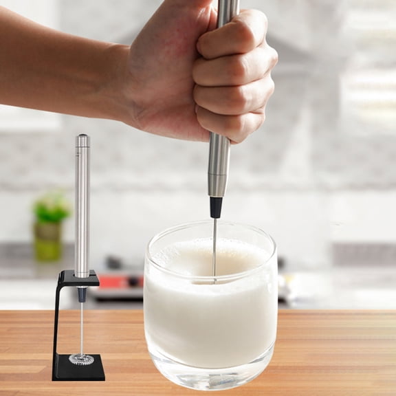 Homeer Electric Egg Beater Electric Milk Frother Handheld Egg Mixer Low Noise Electric Egg Beater Food Grade One-Key Start High-Speed Rotation Stainless-Steel Handheld