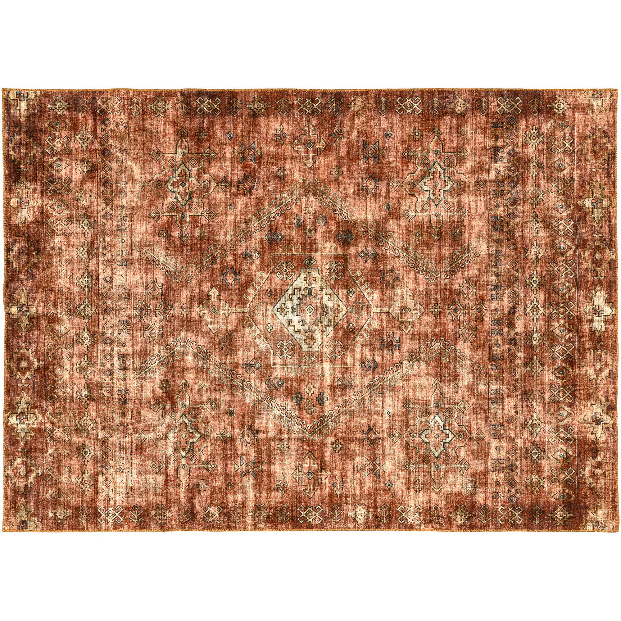 Homefires Rugs Homefires 5 x 7 ft. Sarouk Indoor Power Loomed Chenille Rug - Walmart.com