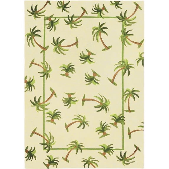 Homefires Rugs Homefires PP-JI007E 5 x 7 ft. Hanalei Palm Indoor Outdoor Area Rug ...