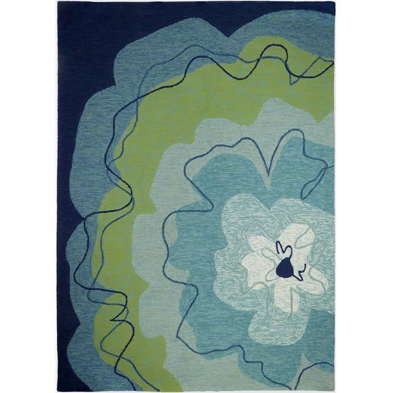Homefires Rugs Homefires PP-SAH001G 8 x 10 ft. Watercolor Blossom Indoor Outdoor Area ...
