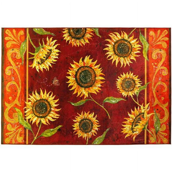 Homefires PR-JB001E 5 x 7 ft. Provence Sunflowers Area Rug