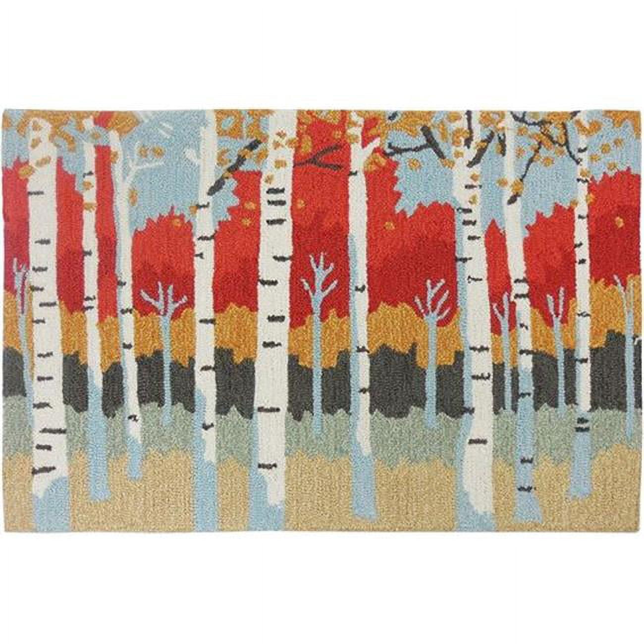 Homefires Rugs Homefires PY-JW001 22 x 34 in. Polyester Blazing Birch Rug - Walmart.com