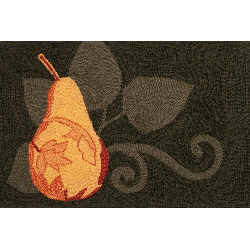 Homefires Pear Noir Gray Area Rug