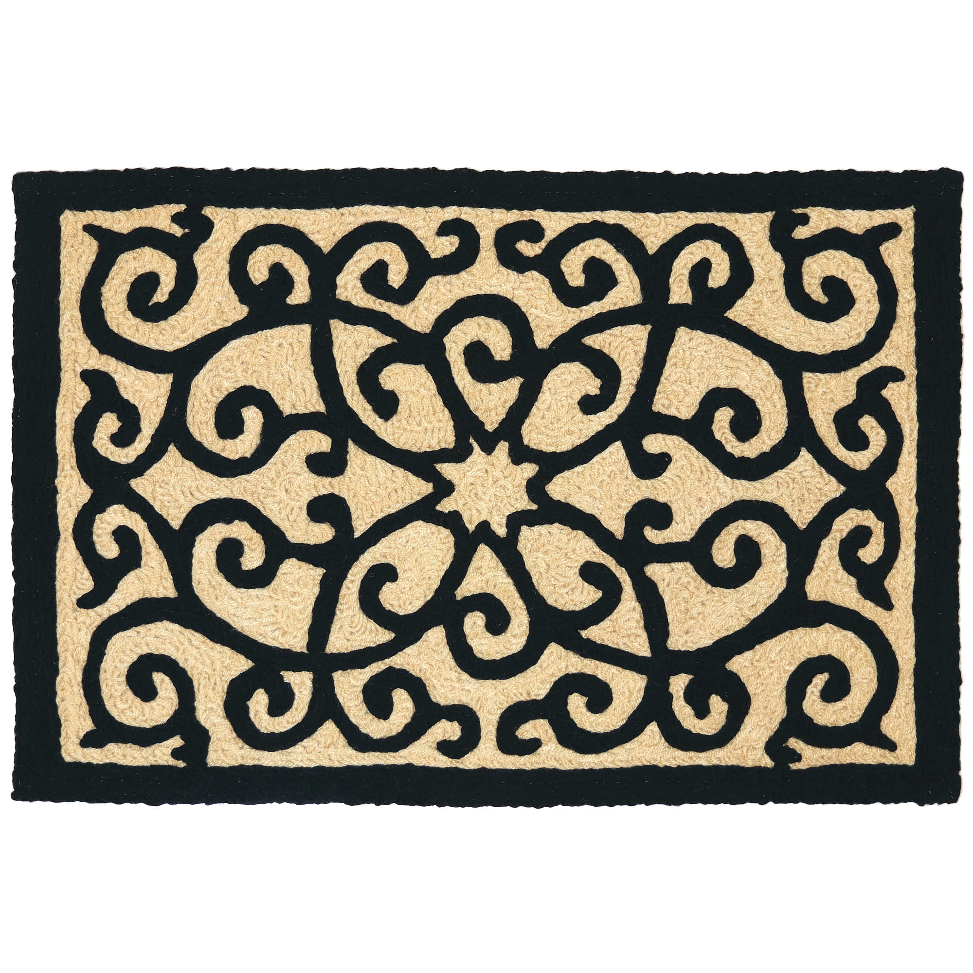Homefires Rugs Homefires Rugs 1.6' x 2.5' Frontgate Black and Tan Rectangular Area ...
