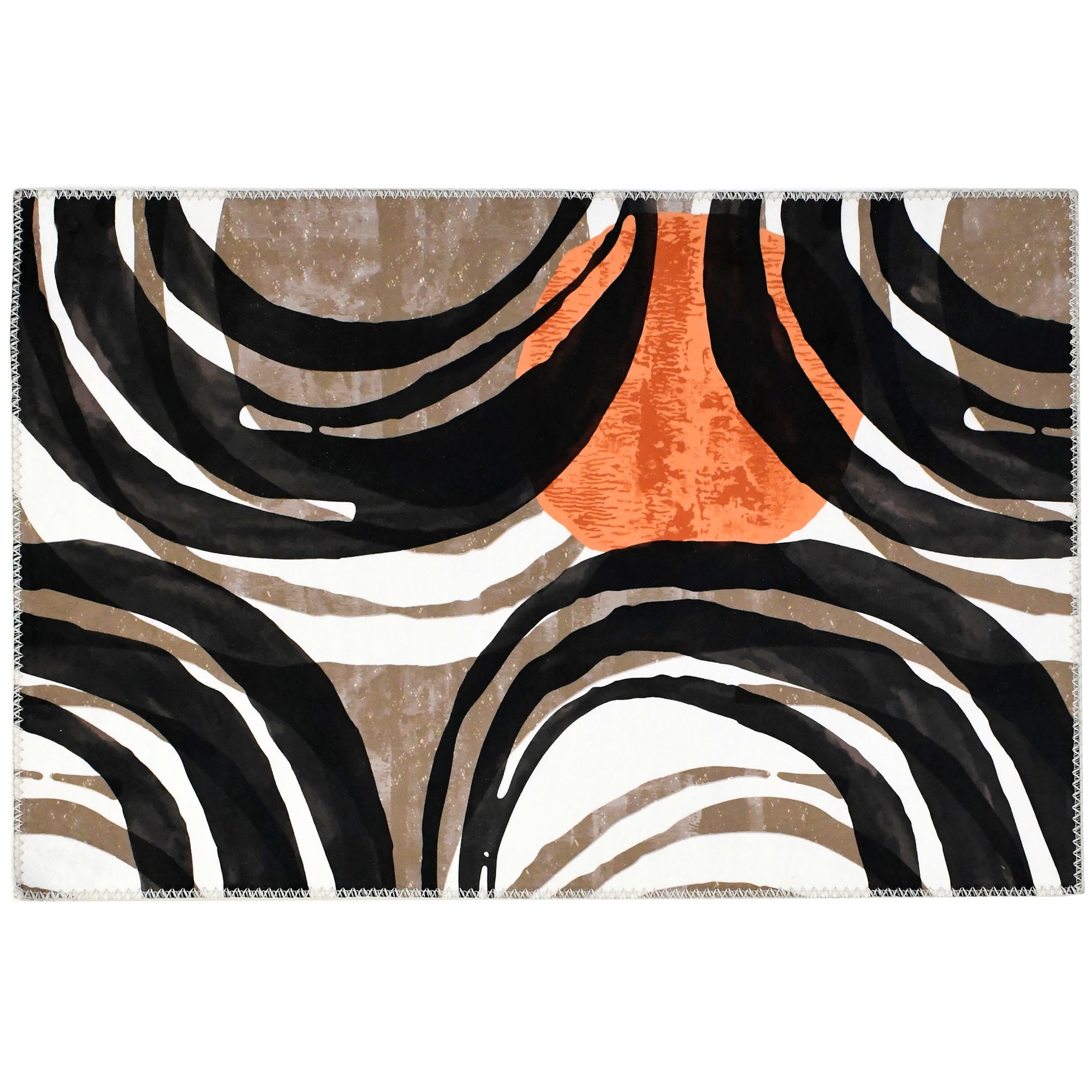 Homefires Rugs Homefires Rugs 1.67' x 2.5' Makeba Black and White Rectangular Area ...
