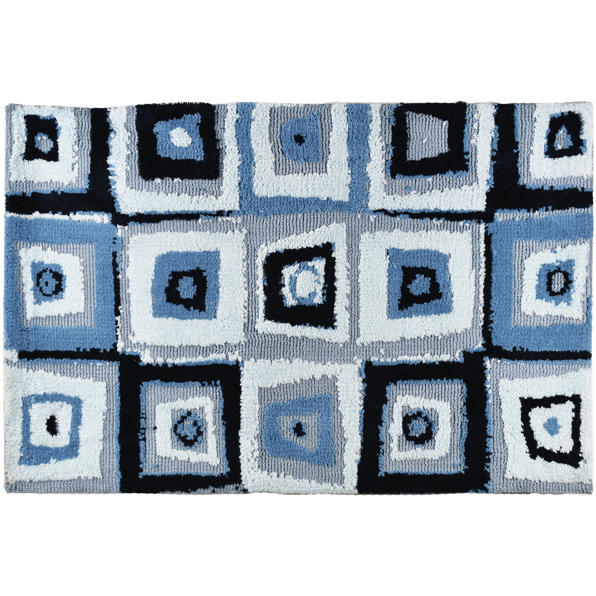Homefires Rugs Homefires Rugs 1.75' x 2.75' Mid Century Blue and Black Rectangular ...