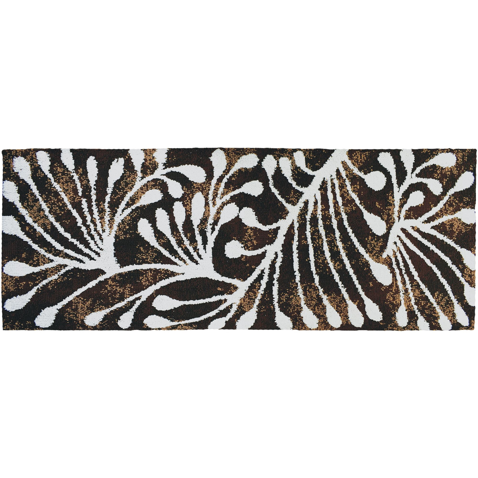 Homefires Rugs Homefires Rugs 1.75' x 4.5' Budding Branches White and Brown ...