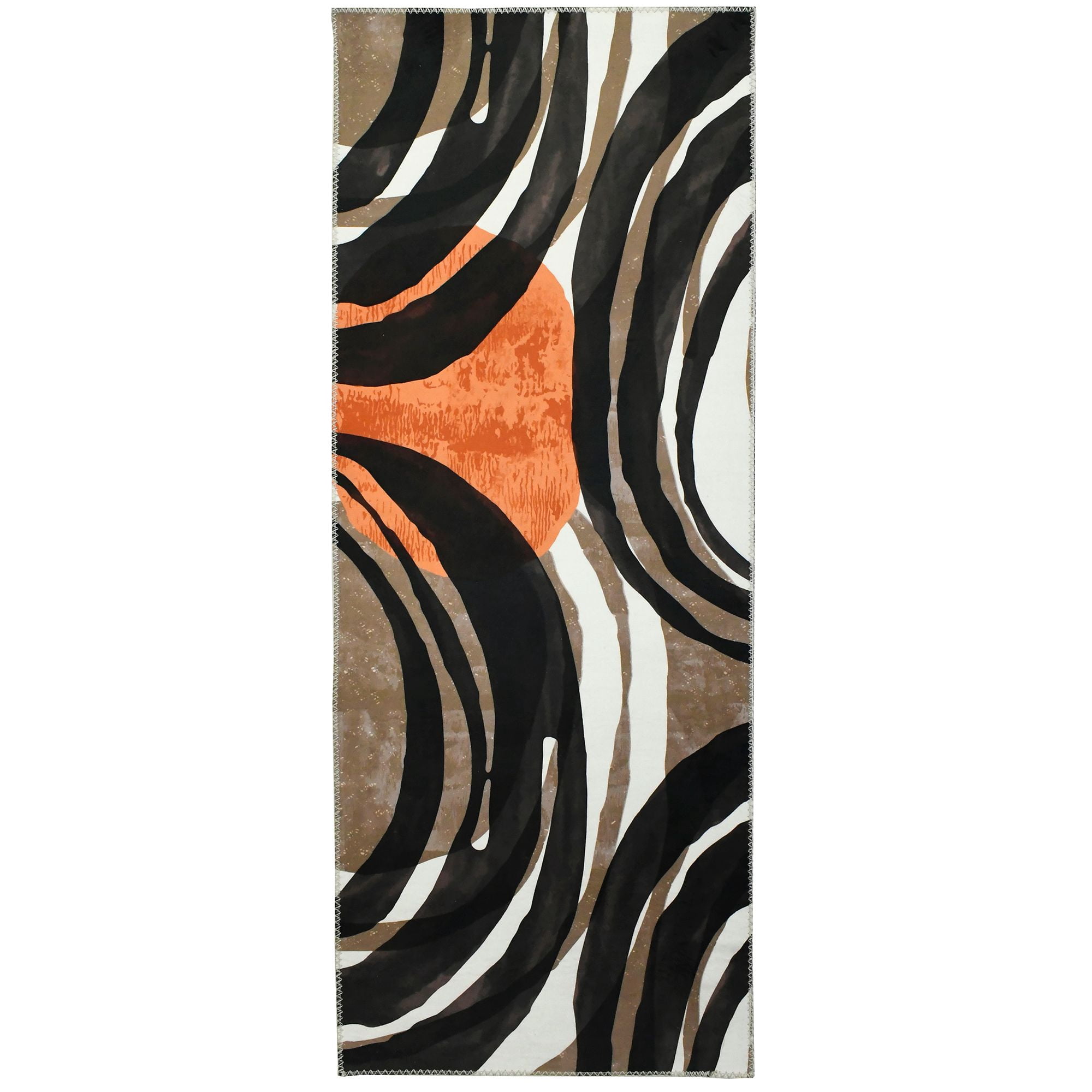 Homefires Rugs Homefires Rugs 1.75' x 4.5' Makeba Black and White Rectangular Area ...