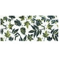 thumbnail image 1 of Homefires Rugs 21" x 54" Green and White Decorative Leaf Mosiac Design Area Rug, 1 of 1