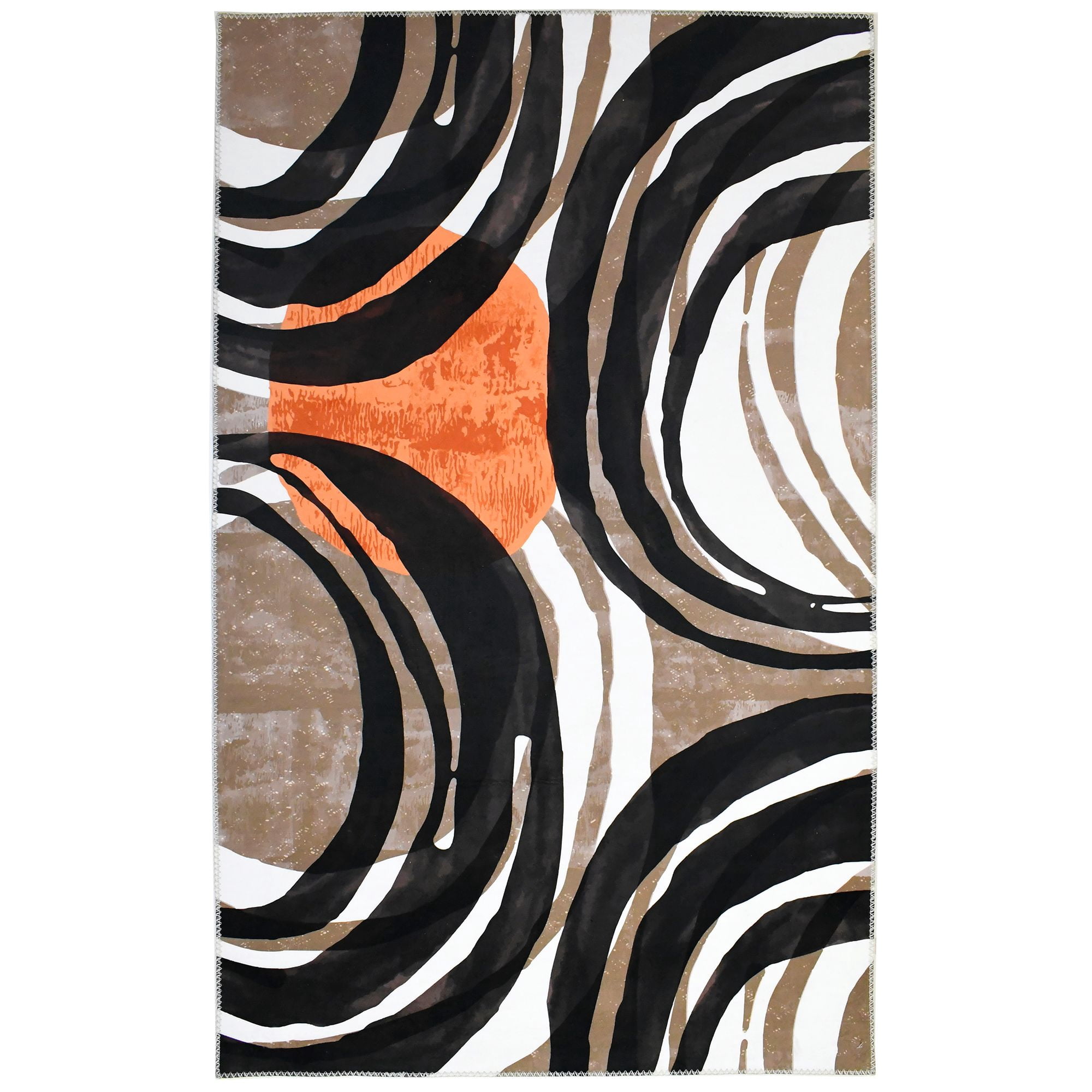 Homefires Rugs Homefires Rugs 3' x 5' Makeba Black and White Rectangular Area Throw ...