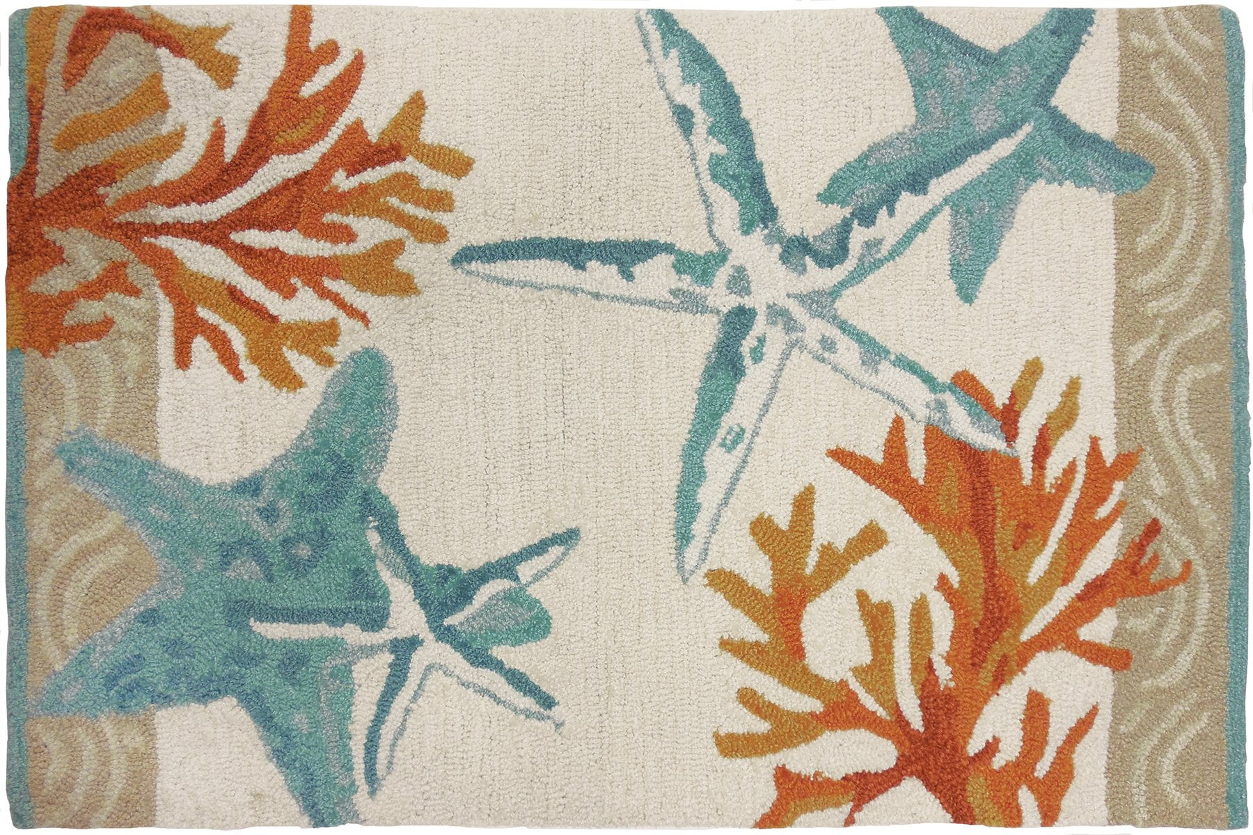 Homefires Rugs Nautical Beach Homefires Rugs Coastal Reef Indoor Area Rug, 22 x 34 in ...
