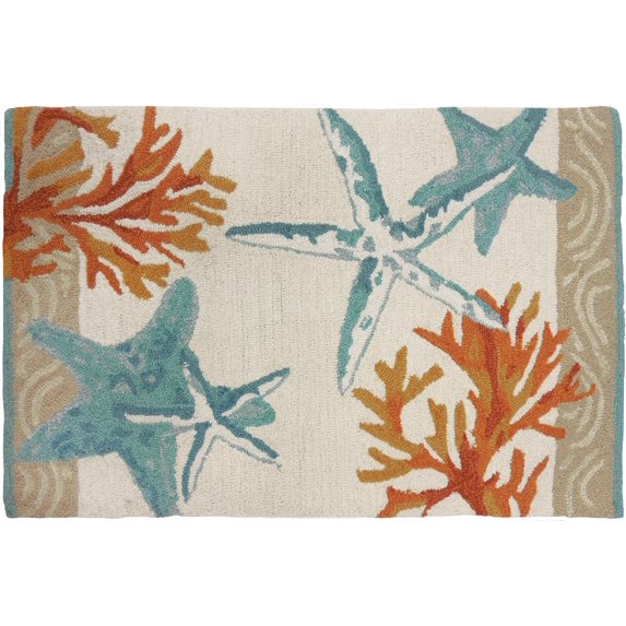 Homefires Rugs Rectangular Coastal Reef Accent Rug