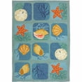 thumbnail image 1 of Homefires Shell Tile Aqua Indoor/Outdoor Area Rug, 1 of 2