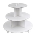thumbnail image 1 of Homeford 12” x 12” Cardboard Cupcake Stand, White, 3-Tier - Wedding Cake Stand, 1 of 3