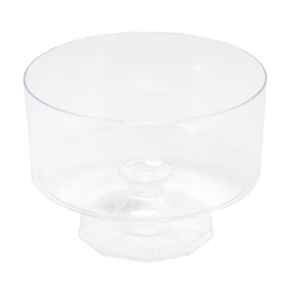 Homeford 6 Round Clear Plastic Trifle Pedestal Decorative Bowl