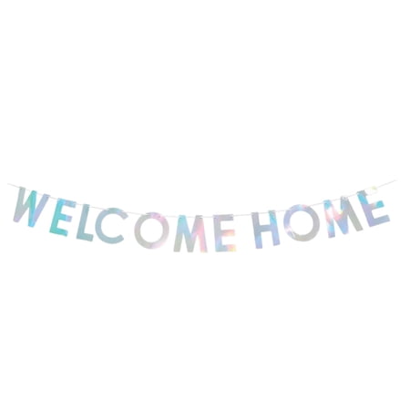Homeford Adult Welcome Home Banner, Paper Iridescent, 7"