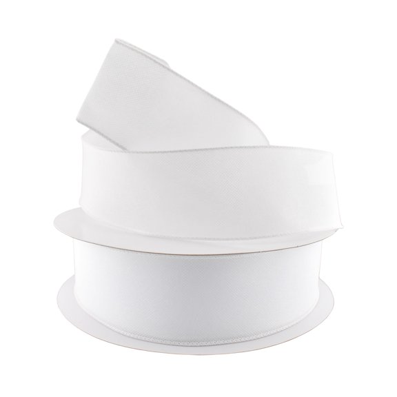 Homeford Breeze Spunbound Polypropylene Solid Floral Wrap Ribbon, 2-1/2-inch, 50-yard, White