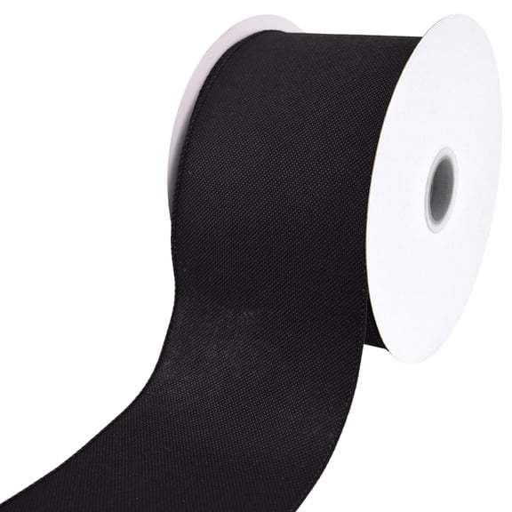 Homeford Breeze Spunbound Polypropylene Solid Floral Wrap Ribbon, 4-inch, 25-yard, Black