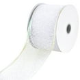 thumbnail image 1 of Homeford Christmas Glittered Net Metallic Edge Wired Ribbon, 2-1/2-inch, 10-yard, Iridescent White, 1 of 3