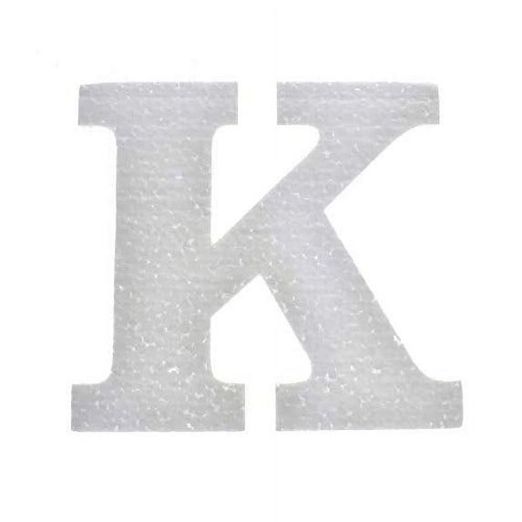 Homeford Craft EPS Foam Symbol Cut Out "K", 4-3/4-Inch, 12-Count