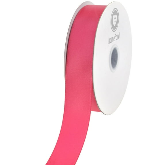 Homeford Double Faced Satin Ribbon, 7/8-inch, 25-yard, Hot Pink