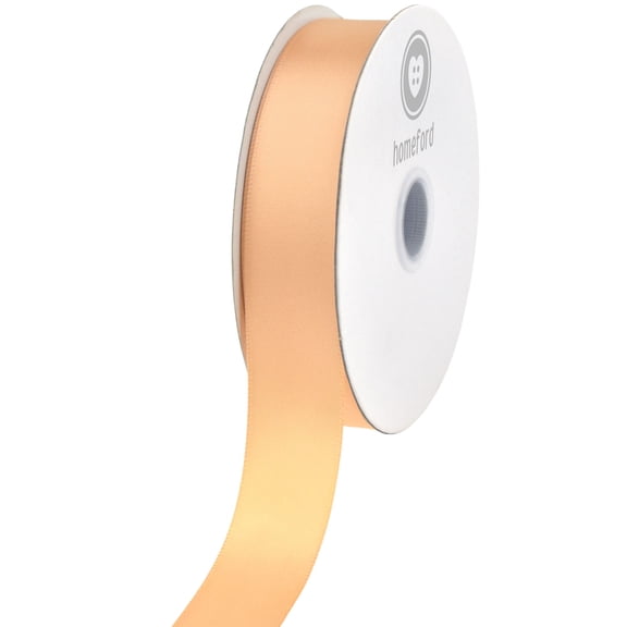 Homeford Double Faced Satin Ribbon, 7/8-inch, 25-yard, Peach