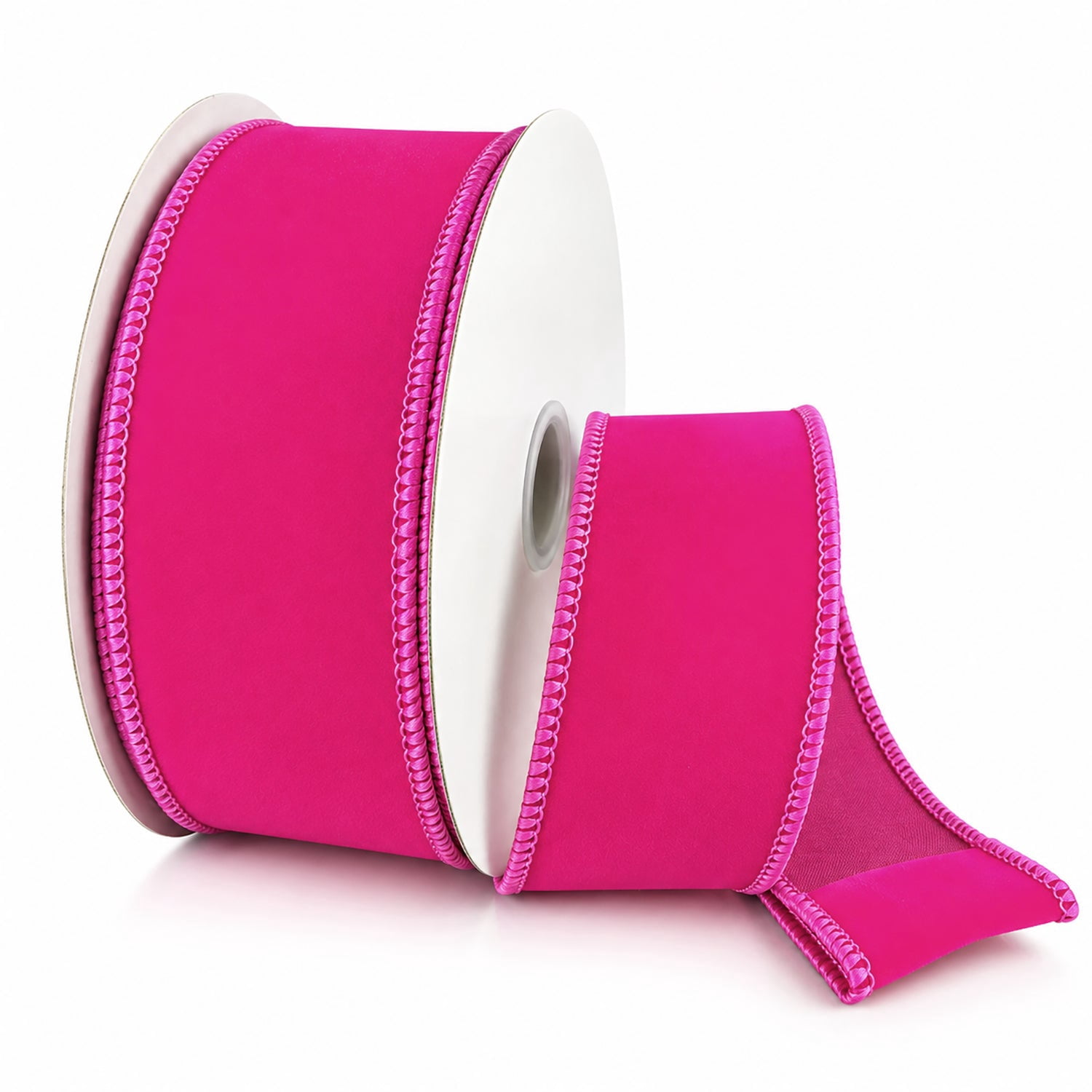 Homeford Flat Velvet Wired Ribbon, 1-1/2-inch, Fuchsia, 10-yard ...