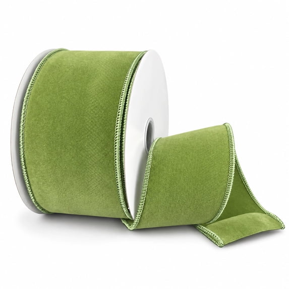 Homeford Flat Velvet Wired Ribbon, 2-1/2-inch, Sage, 10-yard - Walmart.com