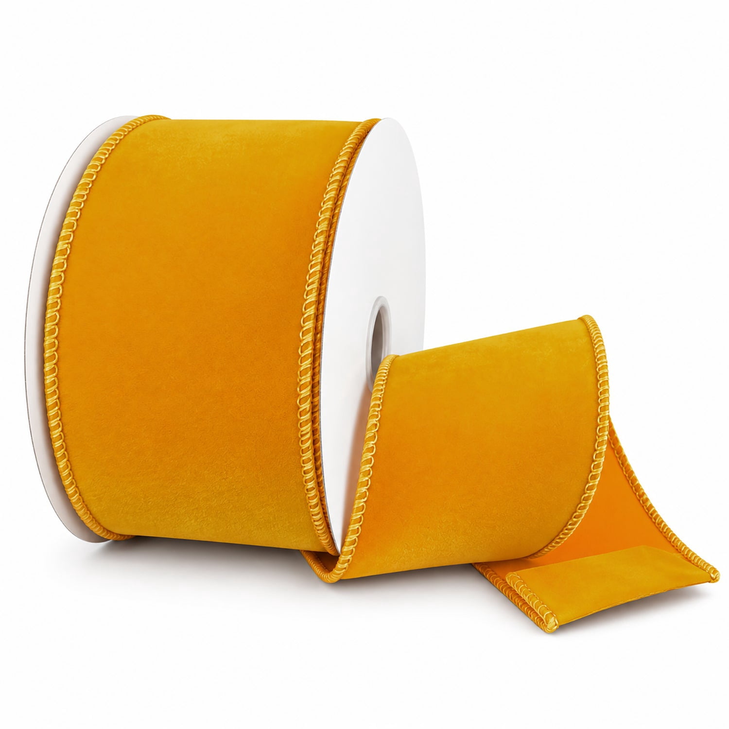 Homeford Flat Velvet Wired Ribbon, 2-1/2-inch, Sunflower, 10-yard ...