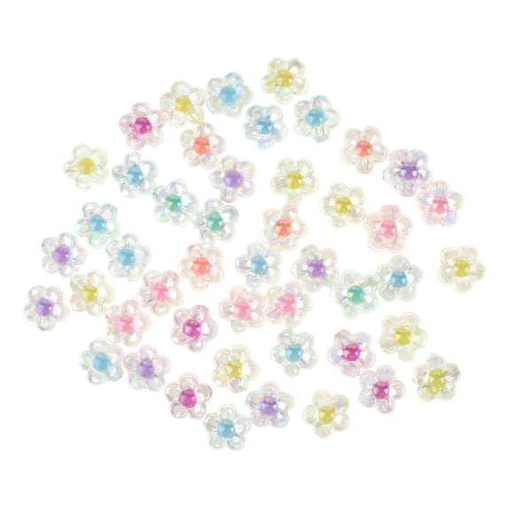 HOMEFORD ESC05 Iridescent Acrylic Flower Fashion Craft Beads, 1/2-inch, 1-ounce, Multicolor