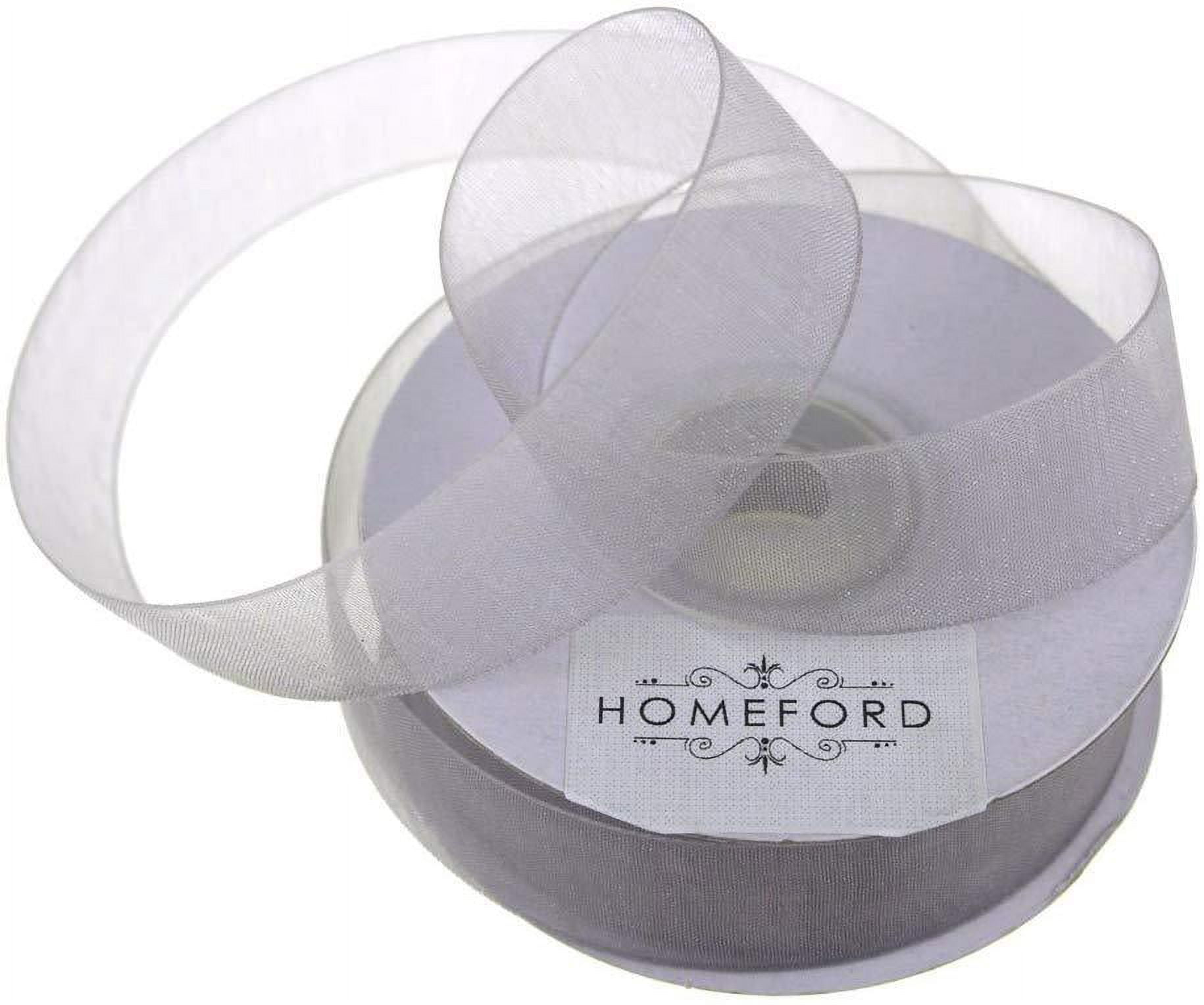 Homeford Sheer Chiffon Ribbon Wired Edge, 25 Yards (1-1/2-Inch, Aqua)