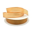 thumbnail image 1 of Homeford Sheer Satin Metallic Cabana Stripes Ribbon, 5/8-inch, 25-yard, Gold, 1 of 3