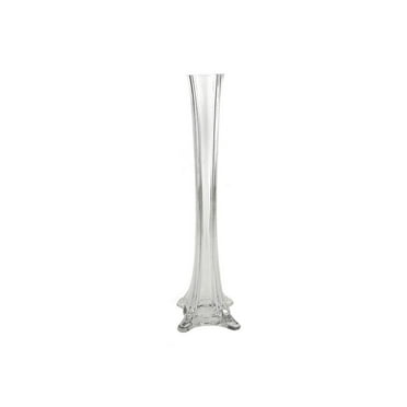 "Glasseam Large 20"" Hand-Blown Clear Glass Eiffel Tower Vases for Wedding Table Centerpieces ...
