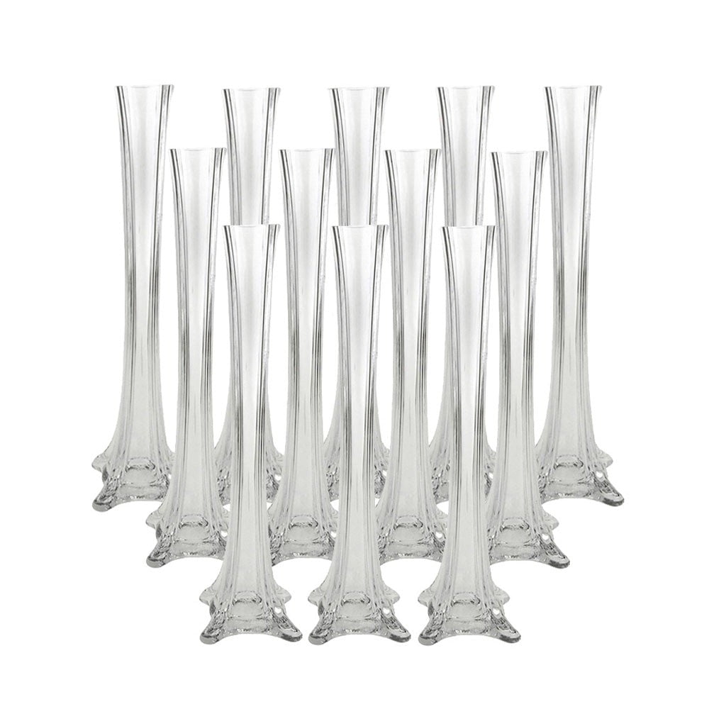Homeford Tall Eiffel Tower Glass Vase Centerpiece, 20inch, 12count