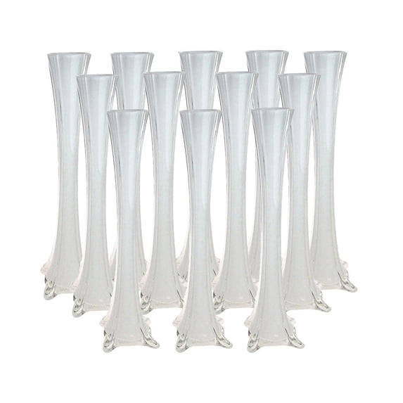 Homeford Tall Eiffel Tower Glass Vase Centerpiece, 24-inch, 12-count, White