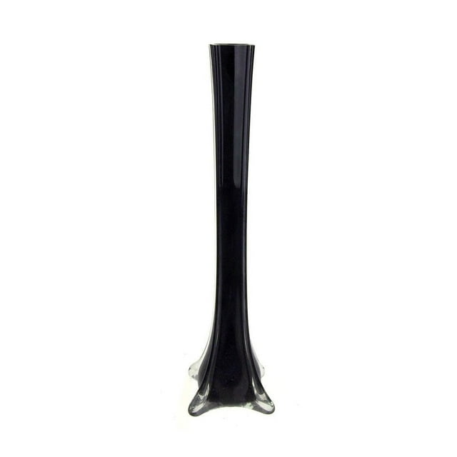Homeford Tall Eiffel Tower Glass Vase Centerpiece, 24inch, Black