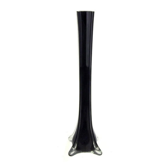 Homeford Tall Eiffel Tower Glass Vase Centerpiece, 28-inch, Black