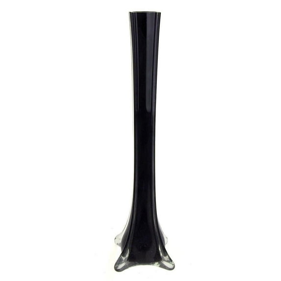 Homeford Tall Eiffel Tower Glass Vase Centerpiece, 32-inch, Black
